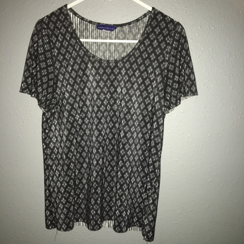 Black and white blouse